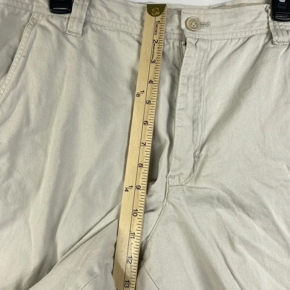 Izod Saltwater Mens Chino Shorts Size 36 Cotton Khaki Light Tan Golfing Preppy